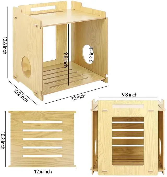 Alt view image 2 of 5 - BEARUT Router Shelf WiFi Router Storage Box Modem Cable Router Cover Organized Power Strip Cable Management Hider Rack Need Assembly Made by MDF
