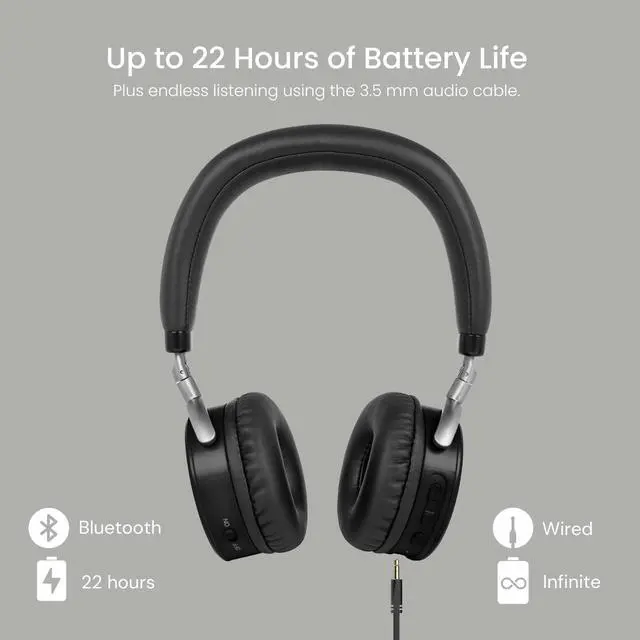 Alt view image 3 of 5 - Puro Sound Labs JuniorJam Plus Volume Limiting Headphones for Kids, Safer Audio to Protect Hearing- Adjustable Bluetooth Headphones for Tablets, Smartphones, PCs- 22-Hour Battery Life (Black)