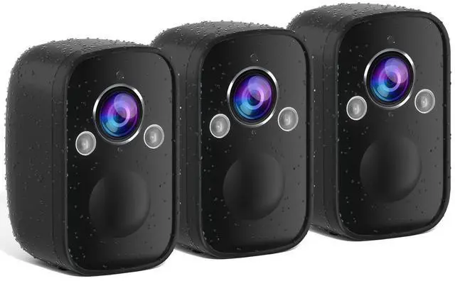 Main image of 3PCs Security Cameras Wireless Outdoor, 5MP WiFi Security Camera for Home with AI Detection, Spotlight Siren, Battery Powered Camera with Color Night Vision, 2-Way Talk, Cloud/SD, Work with Alexa