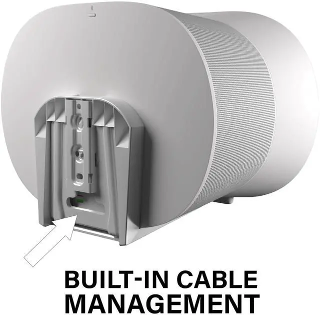 Alt view image 4 of 5 - Sanus Fixed Speaker Wall Mount for Sonos Era 300 - Low Profile Speaker Mount with Easy 3-Step Install & Included Hardware - White, Set of 2 Mounts