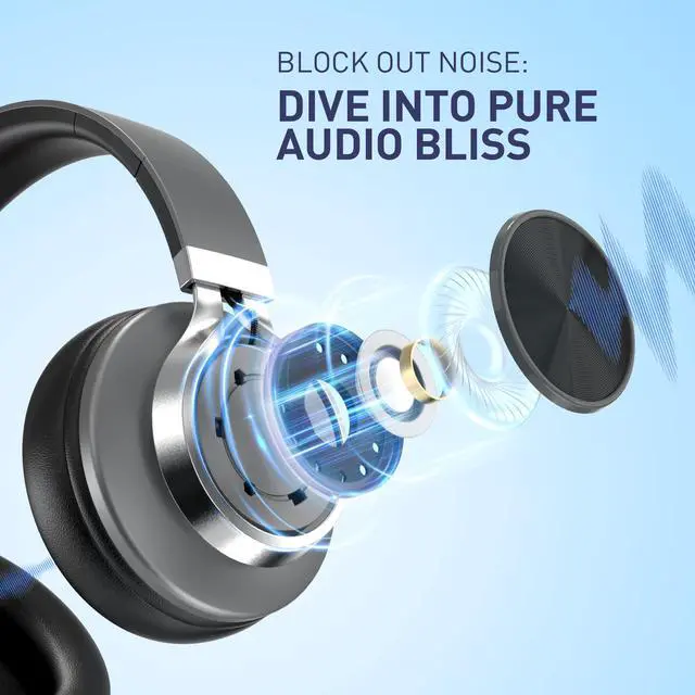 Alt view image 3 of 5 - AILIHEN Wired Headphones with Microphone Volume Control, Noise Reduction Over Ear Headphones Wired 3.5mm, Super Soft Corded Headphone for Cellphones, Tablet and Chromebook (Grey)