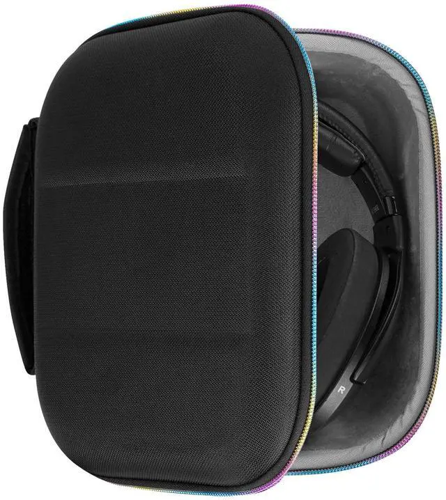 Main image of Geekria Shield Headphones Case Compatible with Sennheiser HD400PRO, HD560S, HD598, HD 599SE, HD280PRO, HD 600, Replacement Hard Shell Travel Carrying Bag with Cable Storage (RGB)