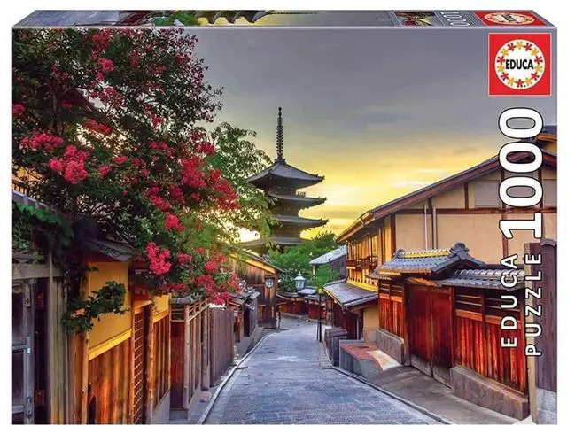Main image of Educa - Yasaka Pagoda, Kyoto, Japan - 1000 Piece Jigsaw Puzzle - Puzzle Glue Included - Completed Image Measures 26.8" x 18.9" - Ages 14+
