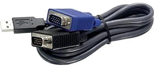 Alt view image 3 of 5 - TRENDnet USB VGA KVM Cable,15 Feet, TK-CU15, Connect KVM Switches, USB Keyboard/Mouse Cable and Monitor Cable