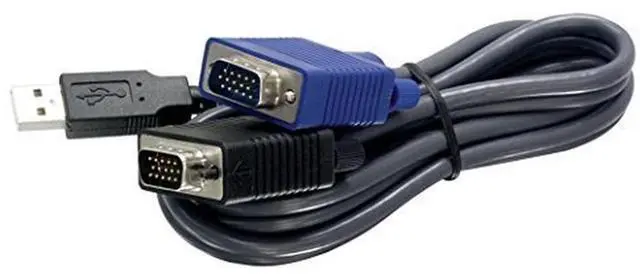 Alt view image 5 of 5 - TRENDnet USB VGA KVM Cable,15 Feet, TK-CU15, Connect KVM Switches, USB Keyboard/Mouse Cable and Monitor Cable