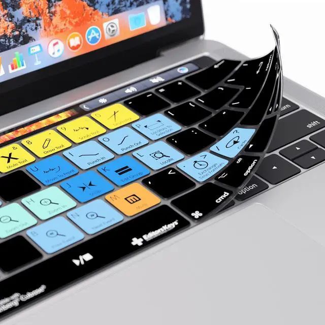 Alt view image 4 of 5 - Keyboard Cover Designed for Steinberg's Cubase FITS Apple MacBook Pro with Touch Bar 13" & 15" | Shortcut Skin & Protection