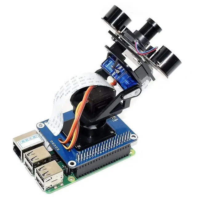 Alt view image 2 of 5 - waveshare 2-DOF Pan-Tilt HAT for Raspberry Pi Series Board Light Intensity Sensing Control Camera Movement I2C Interface