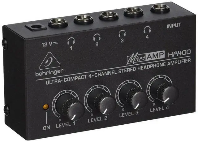 Main image of Behringer MicroAMP HA400 4-channel Headphone Amplifier (HA400d1)