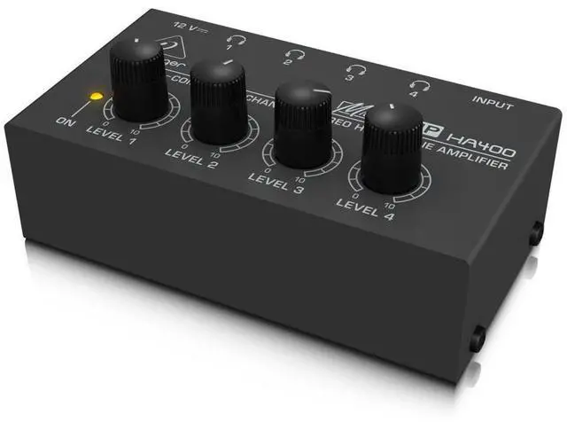 Alt view image 4 of 5 - Behringer MicroAMP HA400 4-channel Headphone Amplifier (HA400d1)