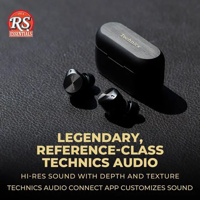 Alt view image 2 of 5 - Technics Premium Hi-Fi True Wireless Bluetooth Earbuds with Advanced Noise Cancelling, 3 Device Multipoint Connectivity, Wireless Charging, Hi-Res Audio + Enhanced Calling - EAH-AZ80-K (Black)