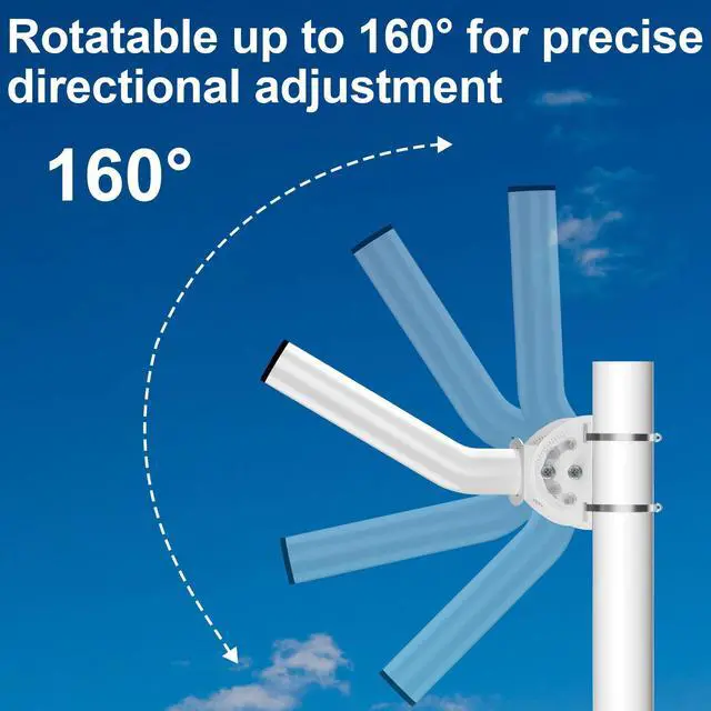 Alt view image 4 of 5 - Wireless Bridge Mount, 12" Pole Wall J-Mounting Bracket kit for Outdoor TV Antennas, Access Point, WiFi Extender APs and Starlink Dishes, Fixed by Two Screws, 160° Adjustable 4-Pack