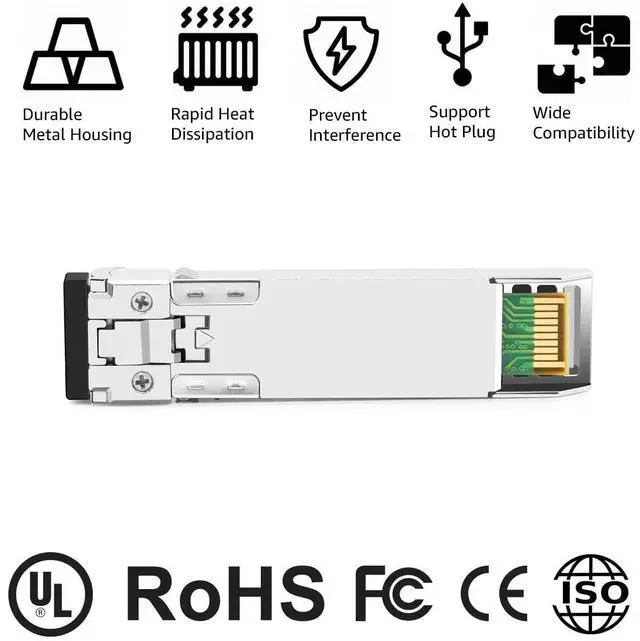 Alt view image 3 of 5 - OPSTRAN 10GBASE-LR SFP+ Optical Transceiver Module Compatible with Ubiquiti Unifi UF-SM-10G 10G SFP+ LR 1310nm 10km DDM Duplex LC SMF 4 Pack