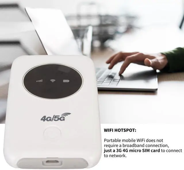 Main image of 4G LTE USB Modem, with Micro SIM Card Slot, 300Mbps Unlocked Mobile Router SIM Slot, Pocket Mobile Hotspot Travel Portable Hotspot, Up to 10 Users