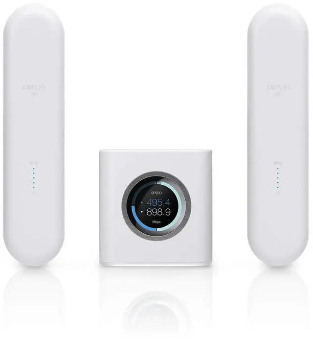 Main image of AmpliFi HD WiFi System by Ubiquiti Labs, Seamless Whole Home Wireless Internet Coverage, HD WiFi Router, 2 Mesh Points, 4 Gigabit Ethernet, 1 WAN Port, Ethernet Cable (AmpliFi HD UniBody)