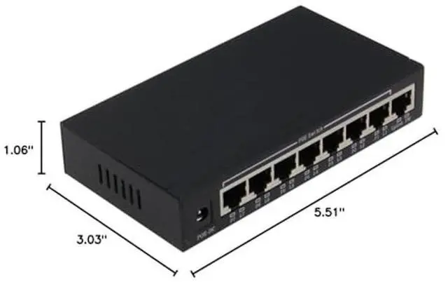 Alt view image 4 of 4 - SEDNA - 8 Port 10/100Mbps Desktop POE Switch