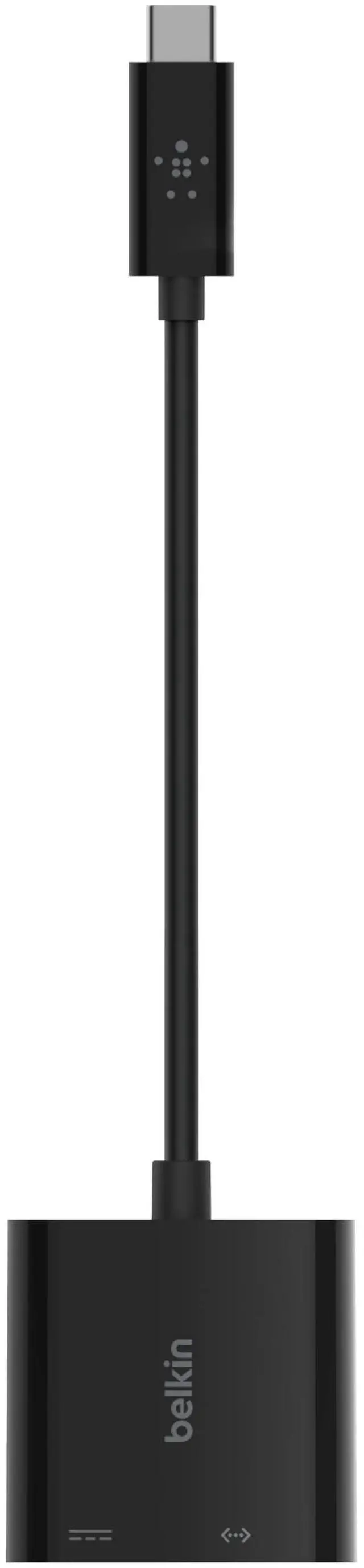 Alt view image 5 of 5 - Belkin 60W USB-C to Ethernet + Charge Adapter Cable w/ Gigabit Ethernet Port for High-Speed Network Access - Compatible with USB-C Devices Including MacBook Air, MacBook Pro, & Windows Laptops - Black