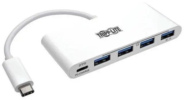 Alt view image 4 of 4 - Tripp Lite 4-Port USB 3.1 Gen 1 USB-C to USB-A Portable Hub with x4 USB-A & USB-C Charging Port 5 Gbps (U460-004-4A-C)
