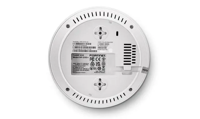 Alt view image 5 of 5 - Fortinet FortiAP 223E | 2x2 802.11ac Wave 2 Indoor Wireless Access Point - Dual radio, External antenna, 1 x GE RJ45 port (FAP-223E-A)