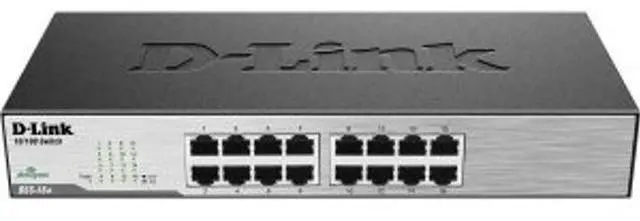 Alt view image 2 of 3 - D-Link 16-Port 10/100 Unmanaged Desktop or Rackmount Switch (DSS-16+)