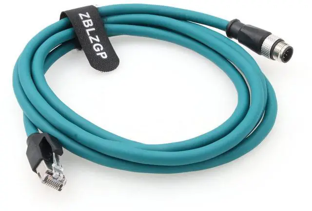 Alt view image 4 of 4 - ZBLZGP M12 8 Pole Male A-Code High Flexible Shielded to RJ45 Industrial Ethernet Cat-6 Shielded Cable for Cognex Industrial Camera 2M