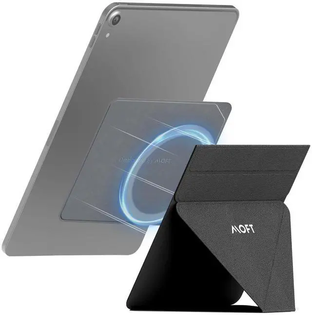 Main image of MOFT Snap Tablet Stand, Compatible for iPad Mini 6/5/4/3/2/1 and 7.9"-9.7" Tablets,Adjustable, Foldable, Portable, Swith-Friendly with The Magic Keyboard and More, Jet Black