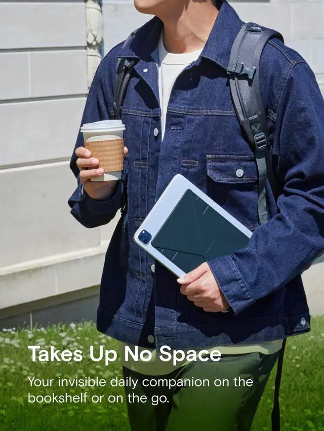 Alt view image 4 of 5 - MOFT Snap Tablet Stand, Compatible for iPad Mini 6/5/4/3/2/1 and 7.9"-9.7" Tablets,Adjustable, Foldable, Portable, Swith-Friendly with The Magic Keyboard and More, Jet Black