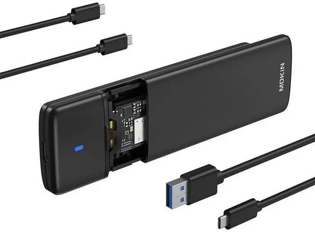 Main image of MOKiN M.2 NVMe SATA SSD Enclosure Reader Tool-Free, NVMe PCIe SSD to USB C Adapter Reader Case