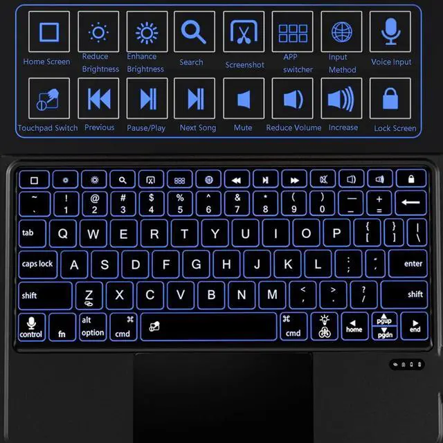 Alt view image 5 of 5 - QUARK Keyboard Case for iPad Pro 11-inch (4th, 3rd, 2nd, 1st Gen), 7-Color Backlit, Bluetooth Magnetic Keyboard Cover for 10.9-inch iPad Air 5th/4th Generation with TrackPad, Green