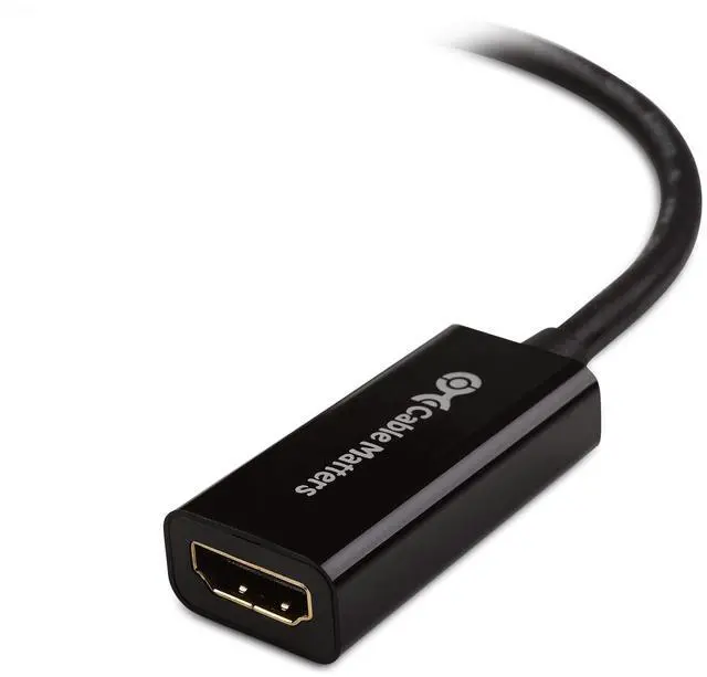 Alt view image 5 of 5 - Cable Matters 2-Pack DisplayPort to HDMI Adapter (DP to HDMI Adapter is NOT Compatible with USB Ports, Do NOT Order for USB Ports on Computers)
