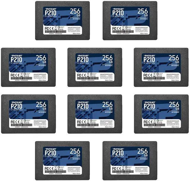 Alt view image 2 of 2 - Patriot Memory P210 SATA 3 256GB SSD 2.5 Inch Internal Solid State Drive 10 Pack, Lot of 10 - P210S256G2510