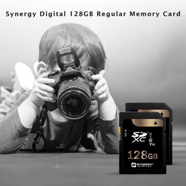 Alt view image 3 of 5 - Synergy Digital 128GB, SDXC UHS-I Memory Cards - Class 10, U1, 100MB/s, 300 Series - Pack of 2