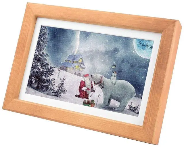 Main image of Waveshare 7.3inch ACeP 7-Color E-Paper with Solid Wood Photo Frame, Ultra-Long Standby, 800 × 480 Resolution, Batteries are Not Included