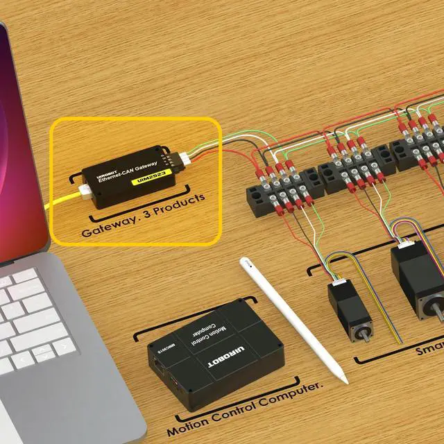 Alt view image 3 of 5 - UIROBOT Serial Adapters Ethernet TCP and CAN Bus System Control Converter Gateway, Wide Voltage Input 12~48VDC, CAN Bus 3000V Isolation, Aluminum Alloy Case (UIM2523)