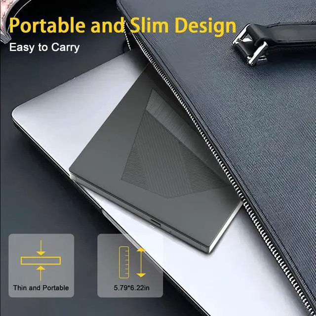 Alt view image 5 of 5 - Taopjwr External DVD Drive, 7-in-1 External CD/DVD Drive for Laptop, USB DVD Burner with SD/TF Port, USB 3.0&Type-C CD ROM External Drive for Laptop Desktop PC Windows XP/7/8/10 Linux MacOS