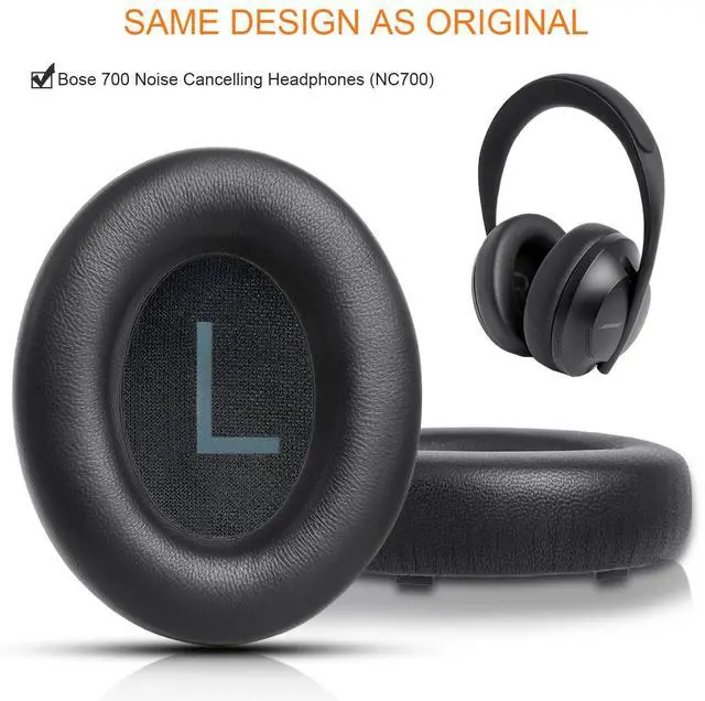Alt view image 2 of 5 - GVOEARS Premium Replacement Earpads for Bose 700 Noise Cancelling Headphones (NC700), Ear Pads Cushions with Softer Sheepskin Leather, Memory Foam, Added Thickness Extra Durable Ear Cushions (Black)