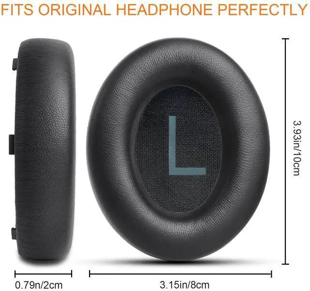 Alt view image 3 of 5 - GVOEARS Premium Replacement Earpads for Bose 700 Noise Cancelling Headphones (NC700), Ear Pads Cushions with Softer Sheepskin Leather, Memory Foam, Added Thickness Extra Durable Ear Cushions (Black)