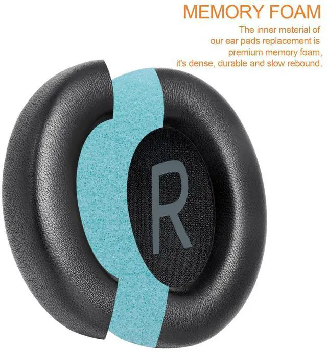 Alt view image 5 of 5 - GVOEARS Premium Replacement Earpads for Bose 700 Noise Cancelling Headphones (NC700), Ear Pads Cushions with Softer Sheepskin Leather, Memory Foam, Added Thickness Extra Durable Ear Cushions (Black)