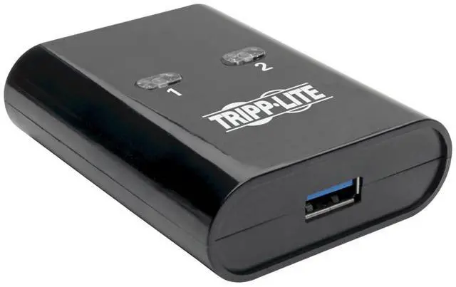 Main image of Tripp Lite 2 Port USB Switch, USB 3.0 Peripheral Switch, SuperSpeed 5 Gbps, Black, 3 Year Warranty (U359-002)