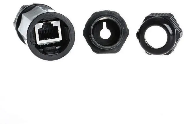 Alt view image 2 of 5 - ANMBEST 10PCS M22Z Shielded RJ45 Waterproof Cat5/5e/6 8P8C Connector IP67 Ethernet LAN Cable Connector Double Head Outdoor LAN Coupler Adapter Female to Female