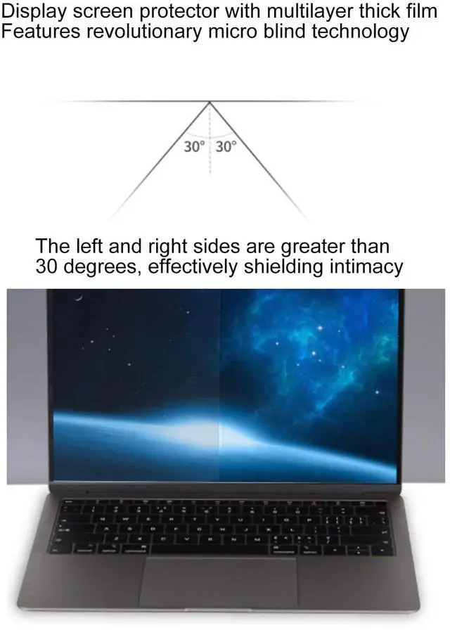 Alt view image 3 of 5 - VBESTLIFE 24Inch Computer Screen Filter, 24 Inches for 16:9 Widescreen Computer Monitor, Removable Anti Blue Light Protector, Anti Scratch Screen Protective Film