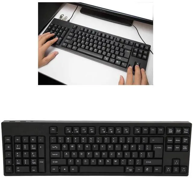 Alt view image 4 of 5 - Left Handed Mechanical Gaming Keyboard, 109 Keys With Number Pad, Wired Micro USB Connection, Ergonomic for Business, Accounting, Designer, Gamer, Home, Office
