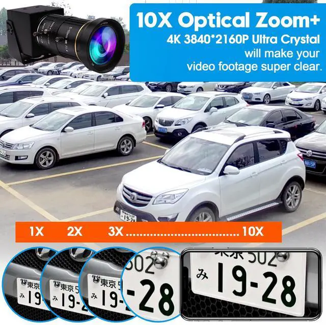 Alt view image 2 of 5 - ELP 4K USB HDMI USB Camera Manual Zoom Webcam Variable Focus PC Camera Mini Close-up Camera for Computer H.264 Telescope USB Security Camera 8mp IMX415 Industrial CCTV Camera (5-50mm 10X Zoom Lens)