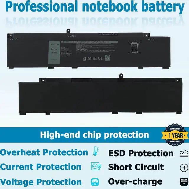 Alt view image 4 of 5 - LAQUEENA MV07R Laptop Battery Compatible with Dell G3 15 3500 3590 G5 5500 5505 SE Series Notebook 266J9 0JJRRD 0415CG C9VNH 0PN1VN 0M4GWP