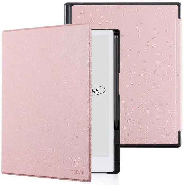 Alt view image 2 of 5 - CoBak Case for Remarkable 2 Paper Tablet - Lightweight and Hard Back Shell Protective Book Folio Cover with Built-in Pen Holder - for 10.3" 2020 Released (Rosegold)