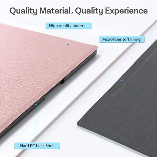 Alt view image 5 of 5 - CoBak Case for Remarkable 2 Paper Tablet - Lightweight and Hard Back Shell Protective Book Folio Cover with Built-in Pen Holder - for 10.3" 2020 Released (Rosegold)