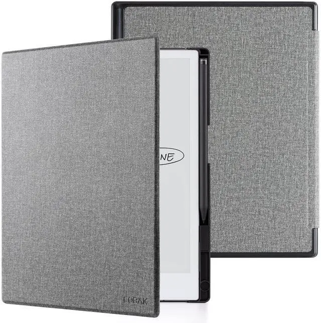 Alt view image 2 of 5 - CoBak Case for Remarkable 2 Paper Tablet - Lightweight and Hard Back Shell Protective Book Folio Cover with Built-in Pen Holder - for 10.3" 2020 Released (Gray)