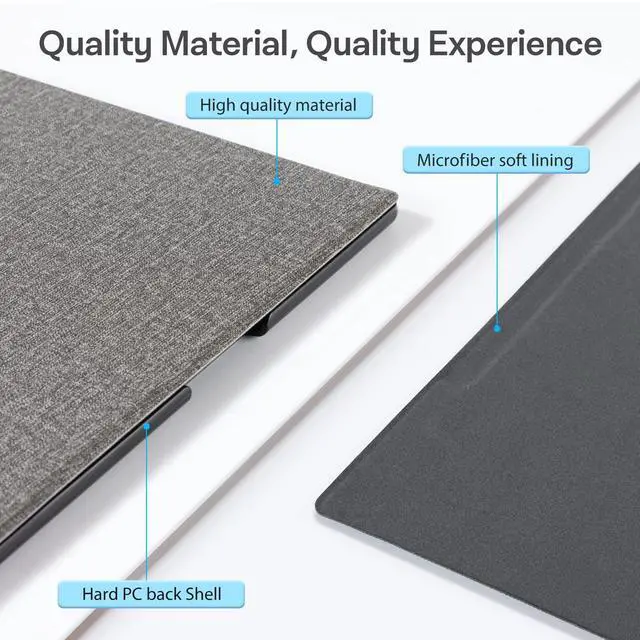 Alt view image 5 of 5 - CoBak Case for Remarkable 2 Paper Tablet - Lightweight and Hard Back Shell Protective Book Folio Cover with Built-in Pen Holder - for 10.3" 2020 Released (Gray)