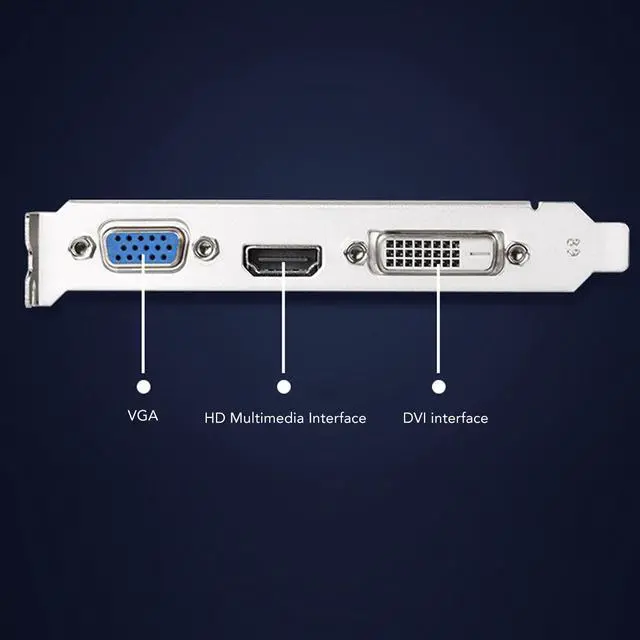 Alt view image 3 of 5 - GT610 Graphics Card for Office, 1GB DDR3 Video Card Computer Graphics Card with VGA DVI Interface,64 Bit 810MHz Game Graphics Card with Silence Cooling Fan