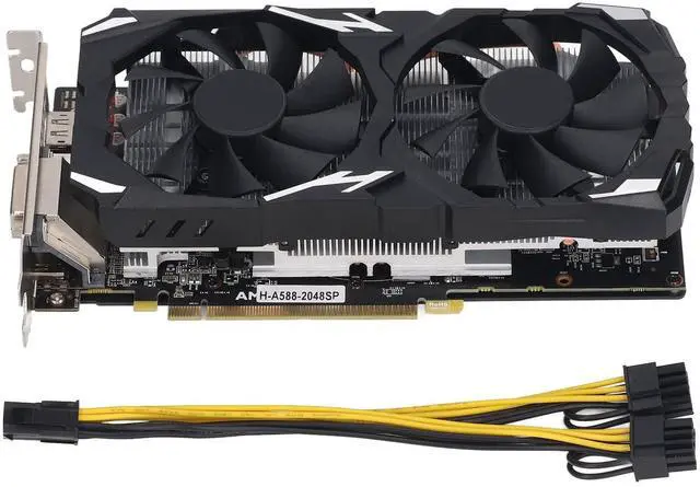 Alt view image 5 of 5 - RX580 Graphics Card - 8GB GDDR5 256BIT Interface Gaming Graphics Card, PC Gaming Graphics Card Low Noise Support DVI PC Gaming Video Card Computer Accessories for Win 10 11 (RX580