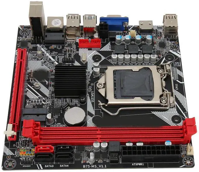 Main image of Zyyini Computer Motherboard, B75 MS LGA 1155 ITX Gaming Motherboard for Celeron, i3 i5, DDR3 16GB, NVME M.2, M.2, SATA3.0, VGA, PCI E 16X, USB3.0, USB2.0